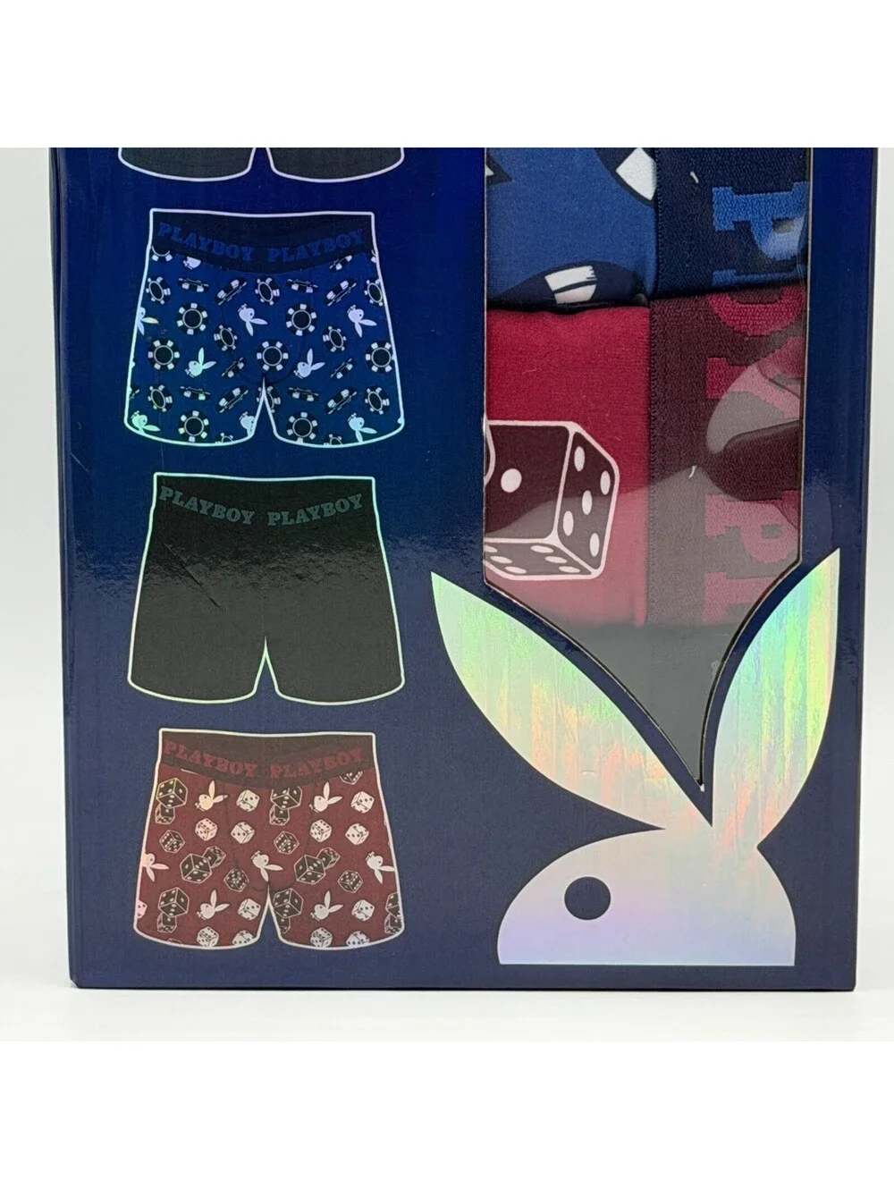 Playboy 4 Pack Performance Moisture Wicking Red Black Men's X-Large Boxer Briefs